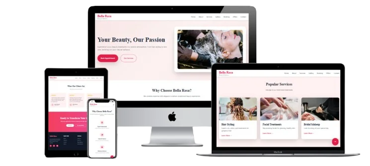 Modern Girls Parler Website Template